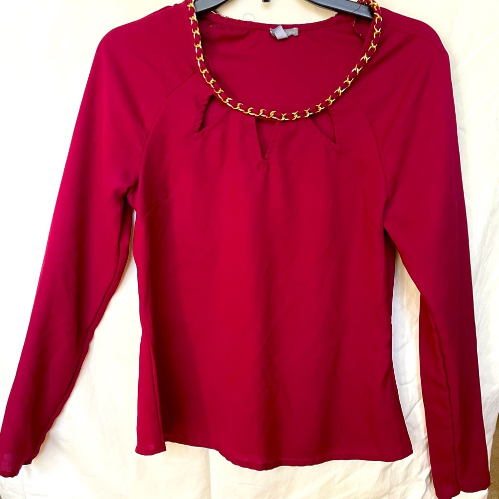 Burgundy blouse